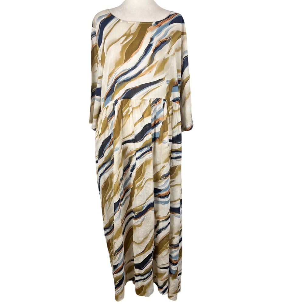 Helen's Heart Maxi Dress Large Oversized Flowy Lightweight Artsy Chic Cotton